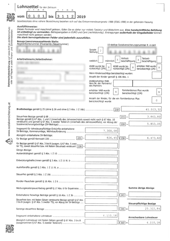 Jakie dokumenty są potrzebne do rozliczenia podatku z Austrii? lohnzettel
