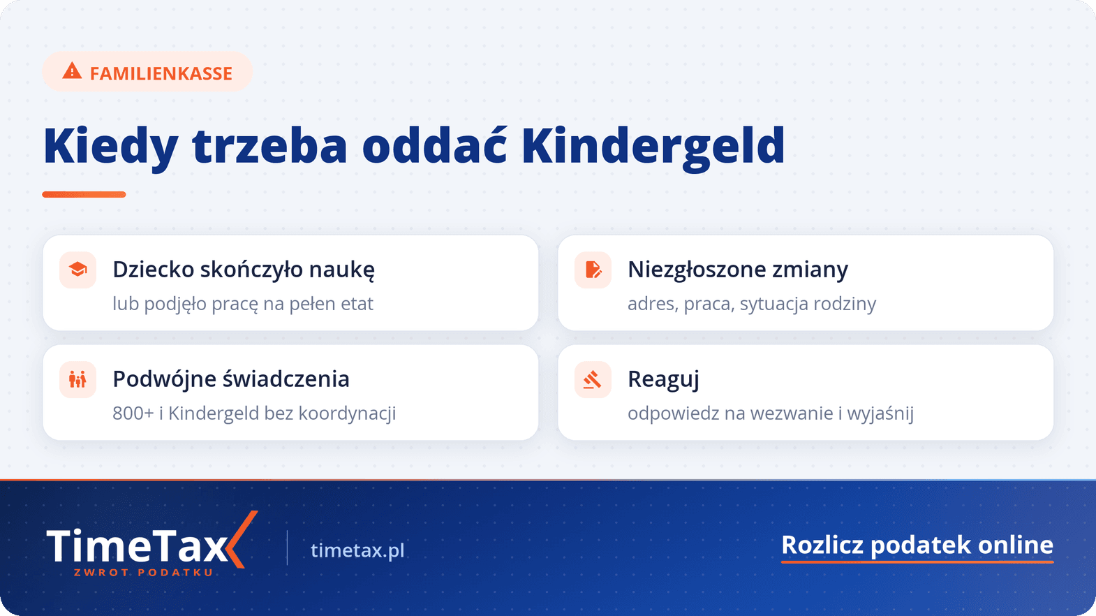 Zwrot Kindergeld — checklista