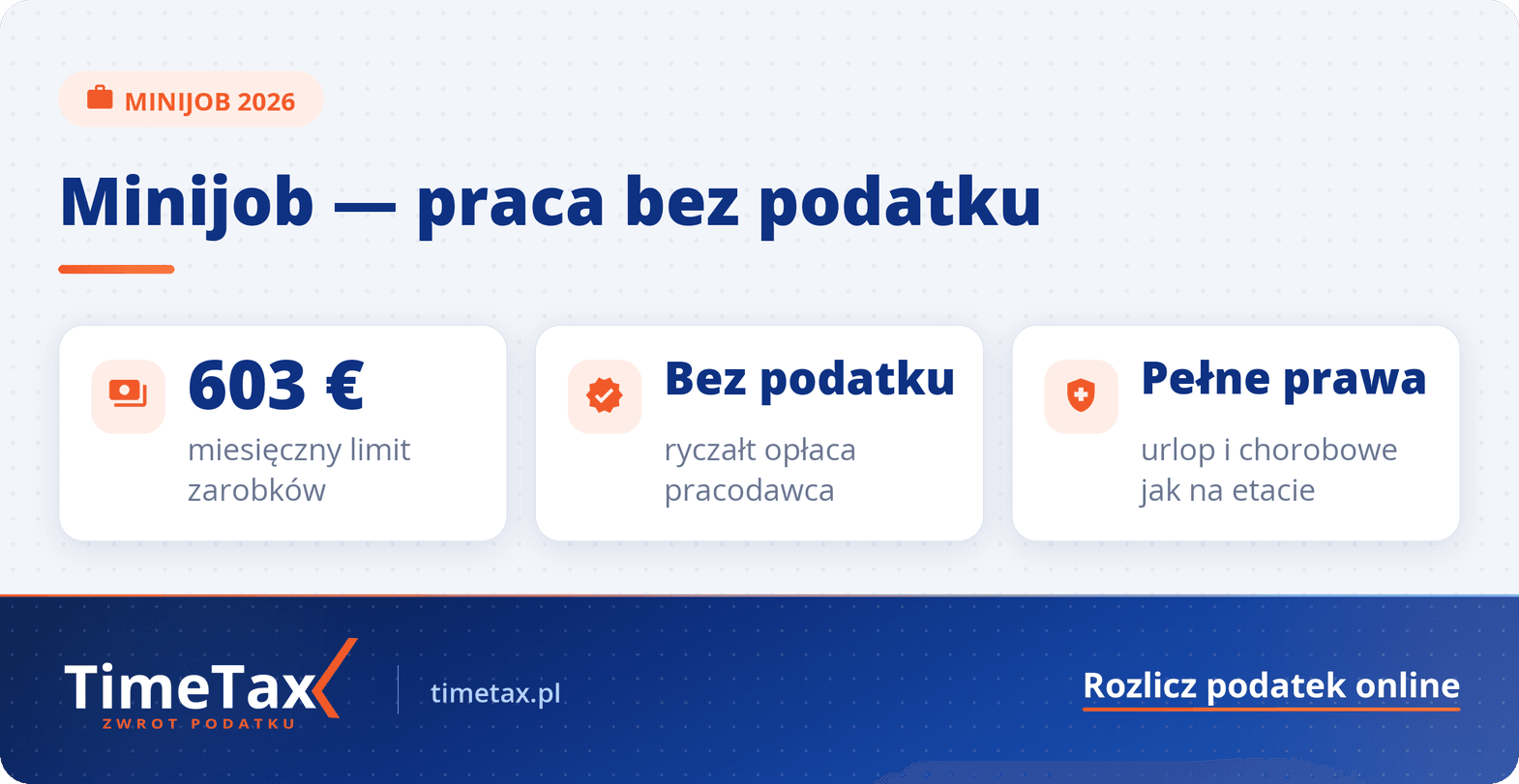Minijob w Niemczech 2026: praca i zarobki bez podatku — najważniejsze liczby