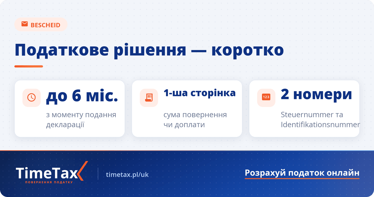 Податкове рішення з Німеччини – Bescheid — ключові цифри