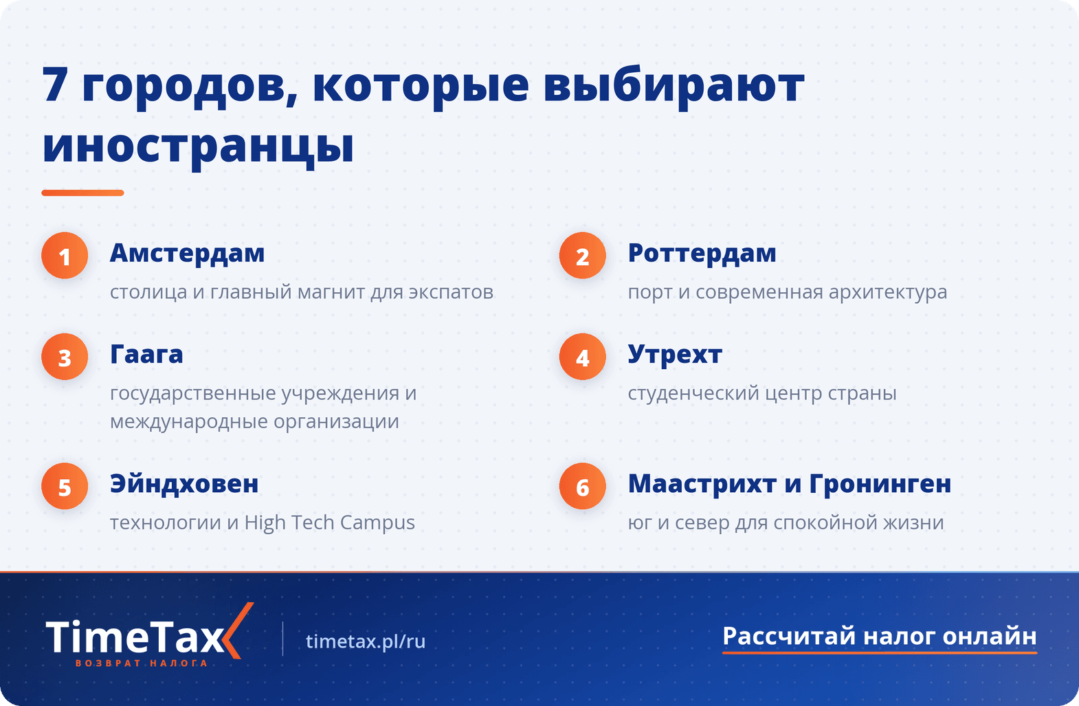 Топ 7 лучших городов в Нидерландах для иностранцев в 2026 — пошаговая схема