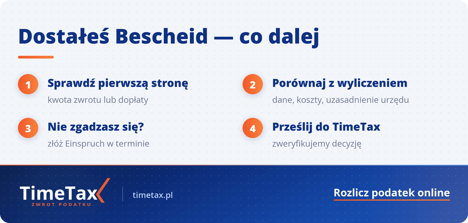 Decyzja podatkowa z Niemiec – Bescheid — krok po kroku