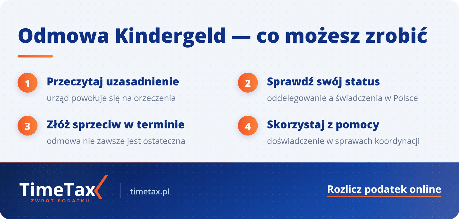Odmowa Kindergeld dla pracowników oddelegowanych pobierających w Polsce 500+ — krok po kroku