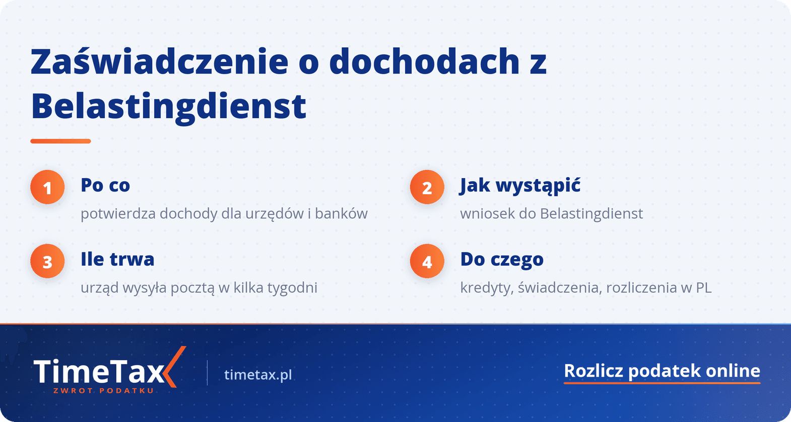 Zaświadczenie o dochodach z Belastingdienst: kluczowe informacje dla pracujących w Holandii — krok po kroku